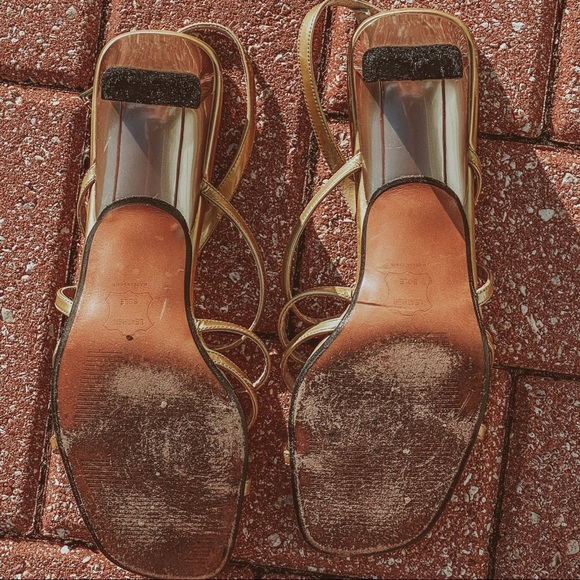 Vintage Stuart Weitzman strappy Kitten Heels - Picture 3 of 3